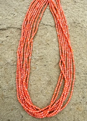 100% Natural High Quality Pink Coral (Taiwan) 2mm Round Beads (16 inch Strand)