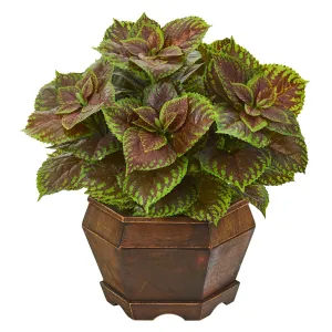 17” Coleus Artificial Plant in Decorative Planter (Real Touch)