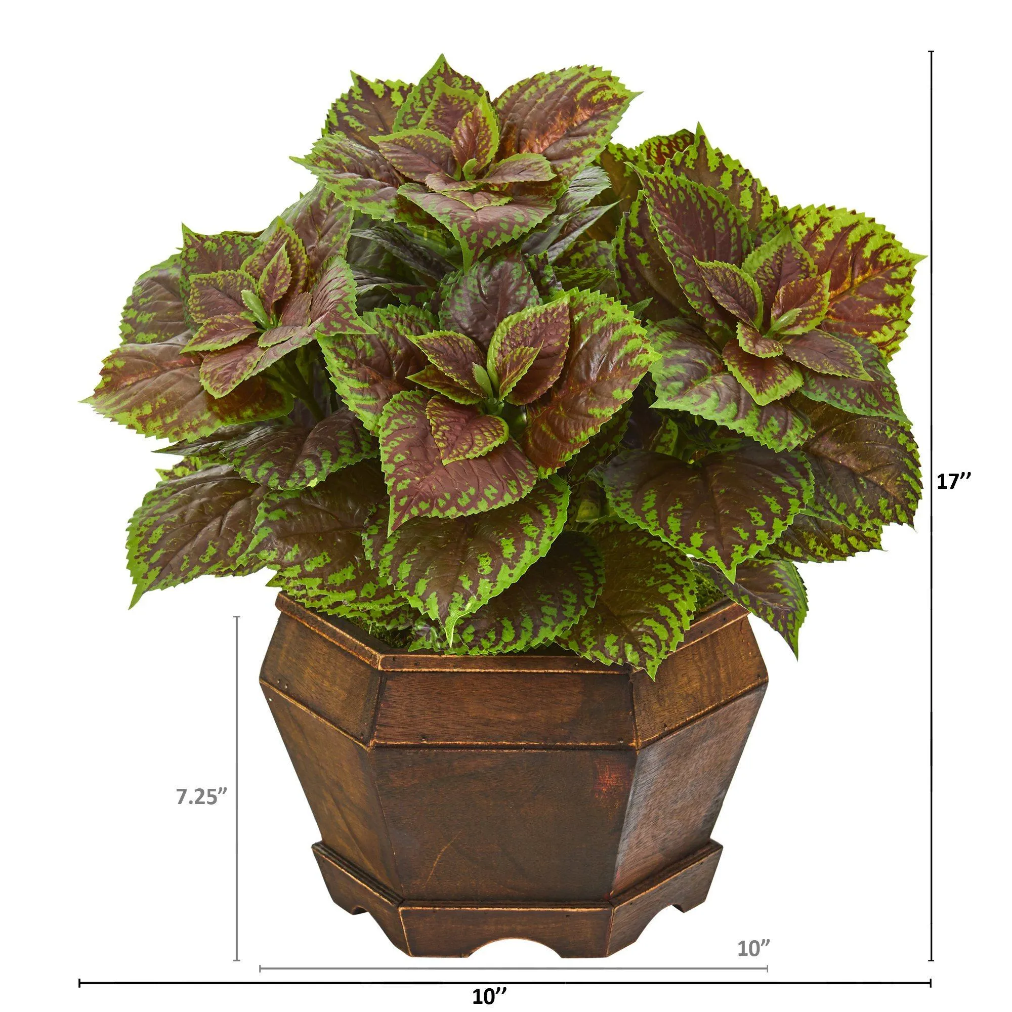 17” Coleus Artificial Plant in Decorative Planter (Real Touch)