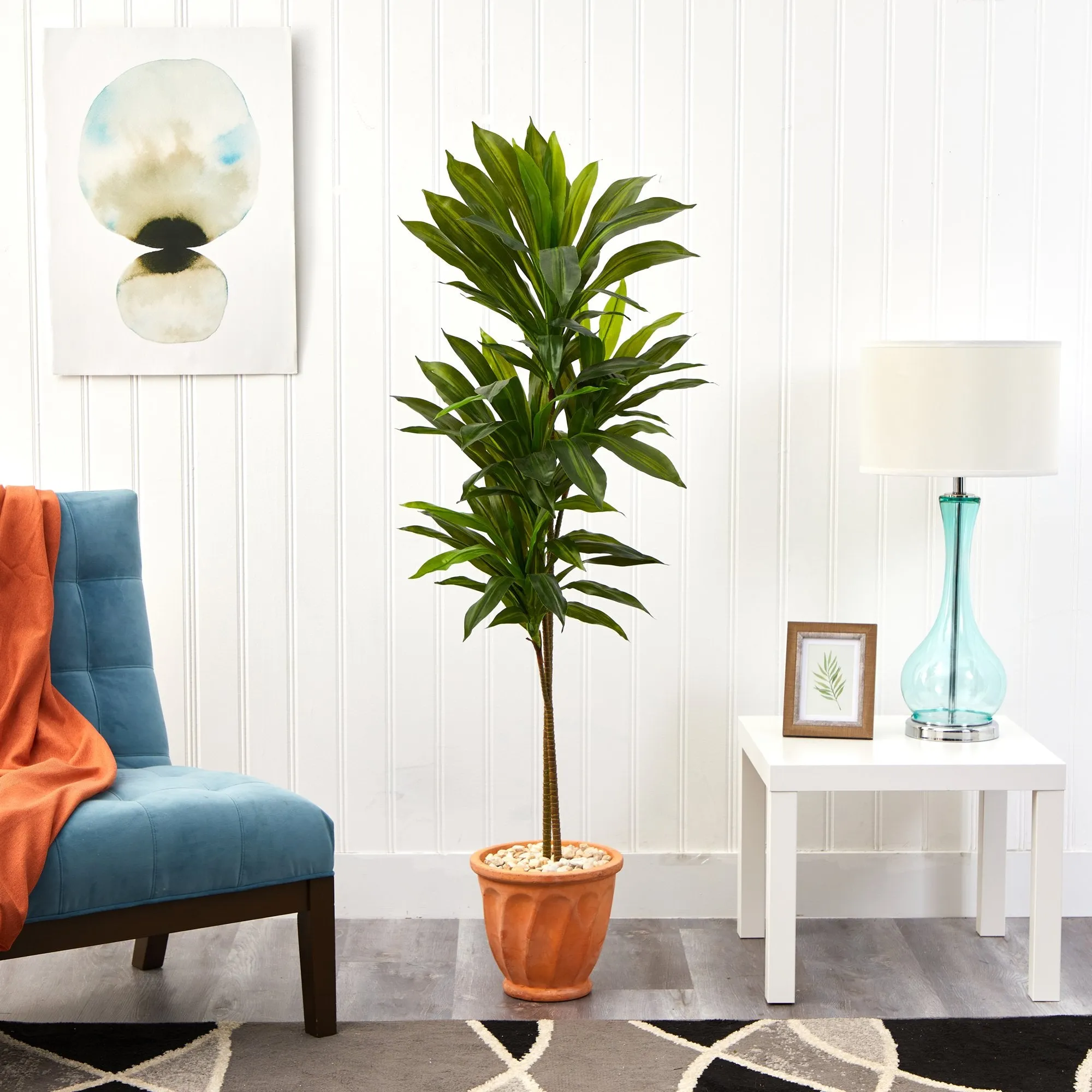 57” Dracaena Artificial Plant in Terra-Cotta Planter (Real Touch)