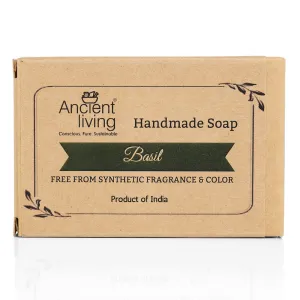 ANCIENT LIVING LUXURY HANDMADE BASIL SOAP IDEAL FOR DRY SKIN - 100 GM