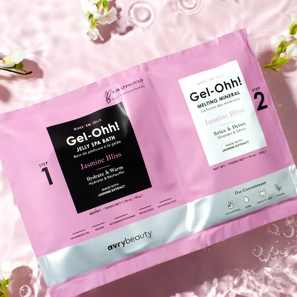 Avry Beauty Gel-Ohh! Jelly Spa 2-Step Soak & Scrub Pedi Bath - Jasmine