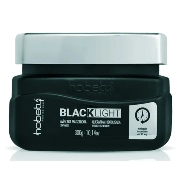 Black Light Mask Hair Tinting Color Maintenance Hydrolized Keratin Treatment 300g - Hobety