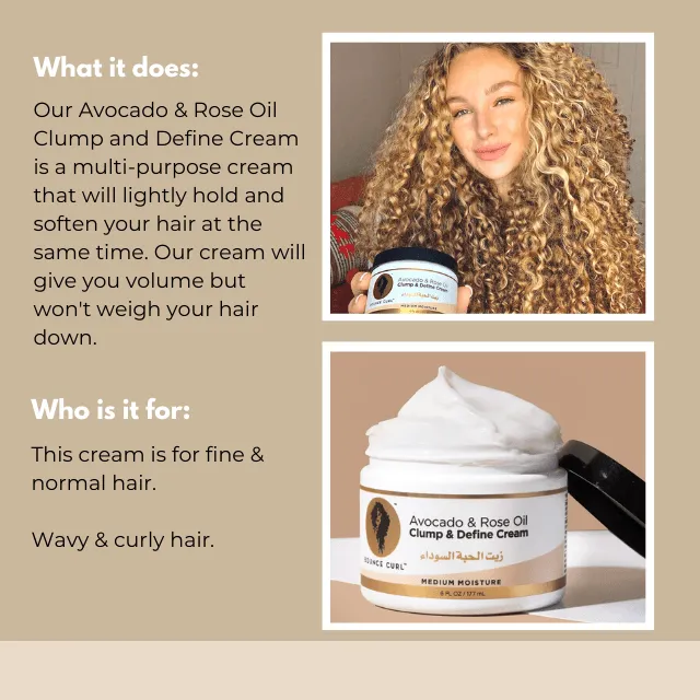 Bounce Curl Avocado & Rose Oil Clump & Define Cream