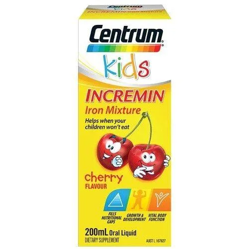 Centrum Kids Incremin Iron Mixture Cherry Flavour 200mL