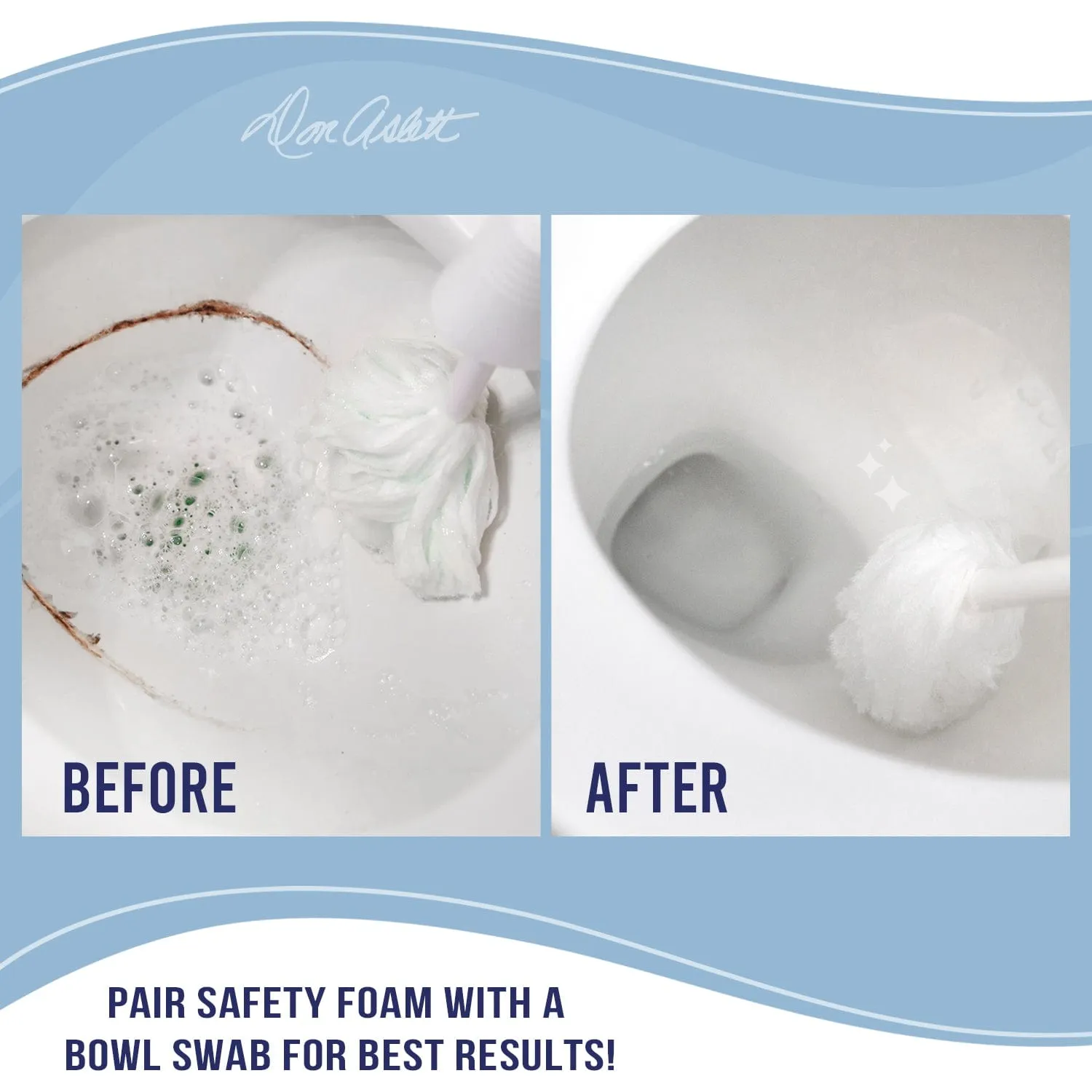 Don Aslett Refill Safety Foam 2 Pack – Professional Strength Foaming Bowl Cleaner