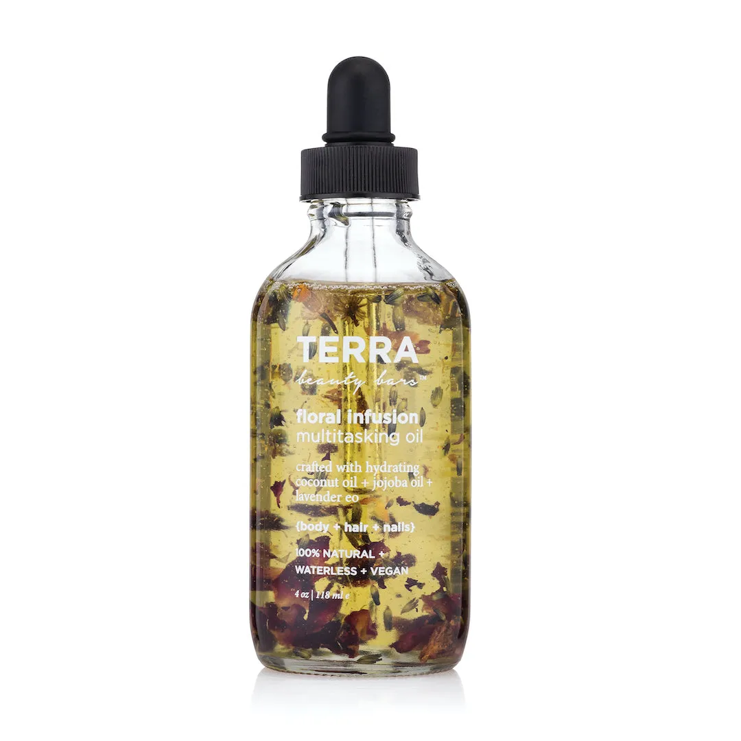 Floral Infusion Multitasking Oil for body   hair (Vegan, Waterless)