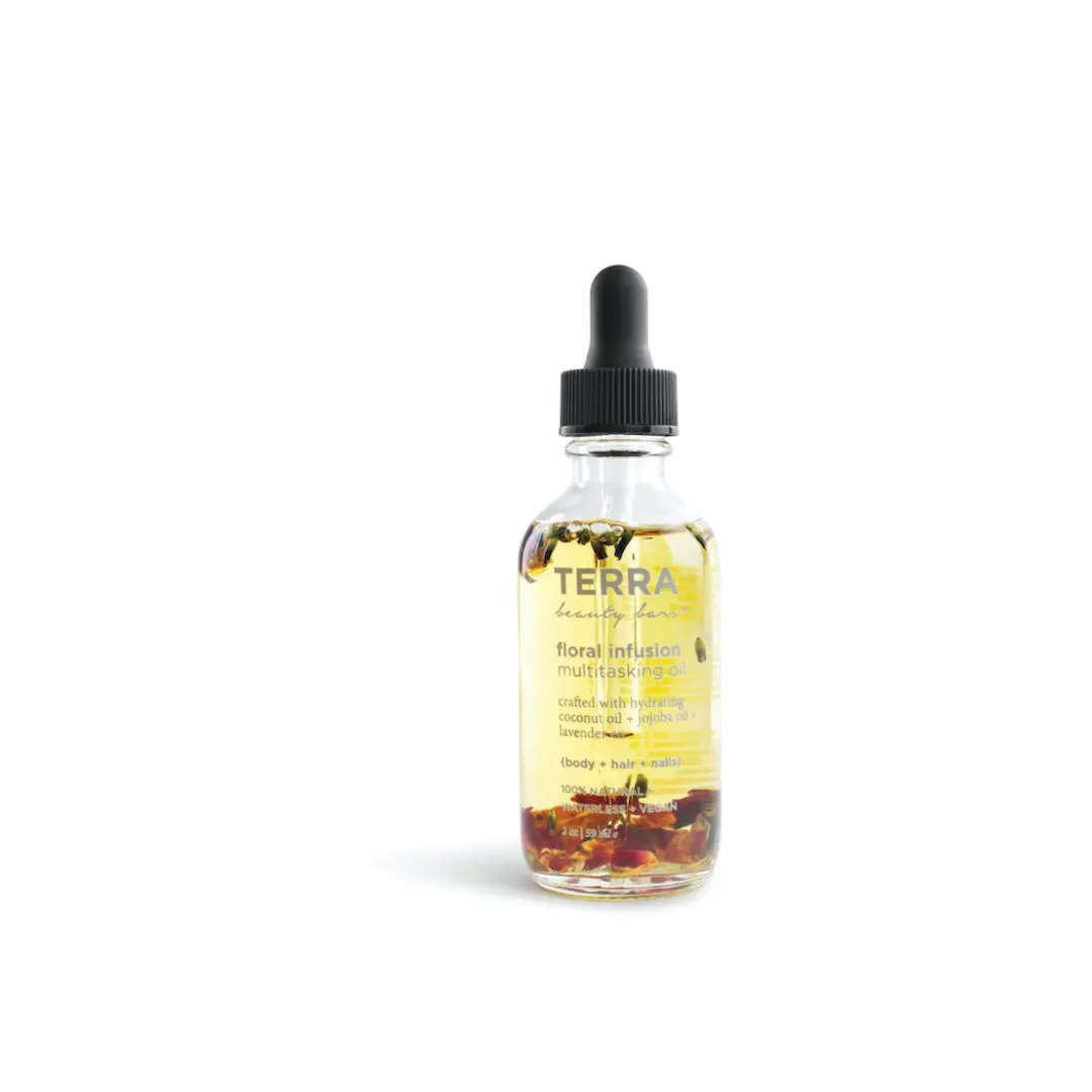 Floral Infusion Multitasking Oil for body   hair (Vegan, Waterless)