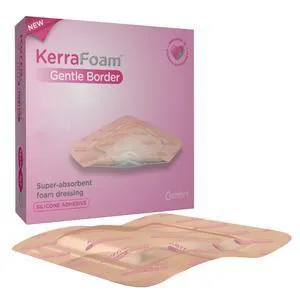 KerraFoam Gentle Border Absorbent Dressing, 4" x 12"