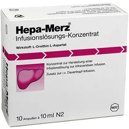 L-ornithine, l- aspartate, HEPA-MERZ infusion solution concentrate ampoules