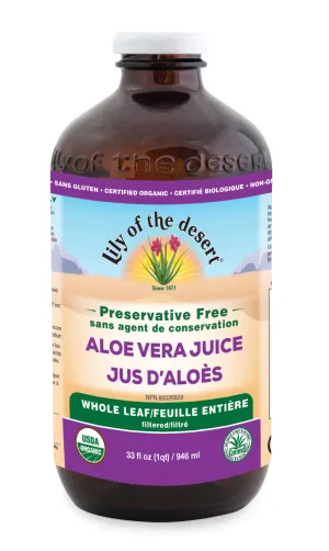 Lily of the Desert Preservative Free Aloe Vera Juice Whole Leaf (946ml)