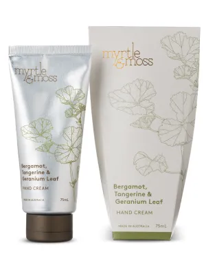 Myrtle & Moss - Hand Cream: Bergamot, Tangerine & Geranium Leaf 75ml