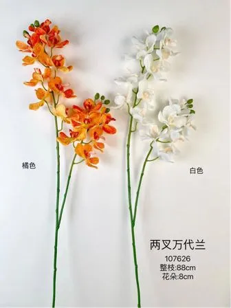 New Orange Wanda Orchid Artificial Flower