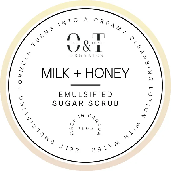 Oak & Tonic Organics | Milk   Honey Emulsified Sugar Scrub