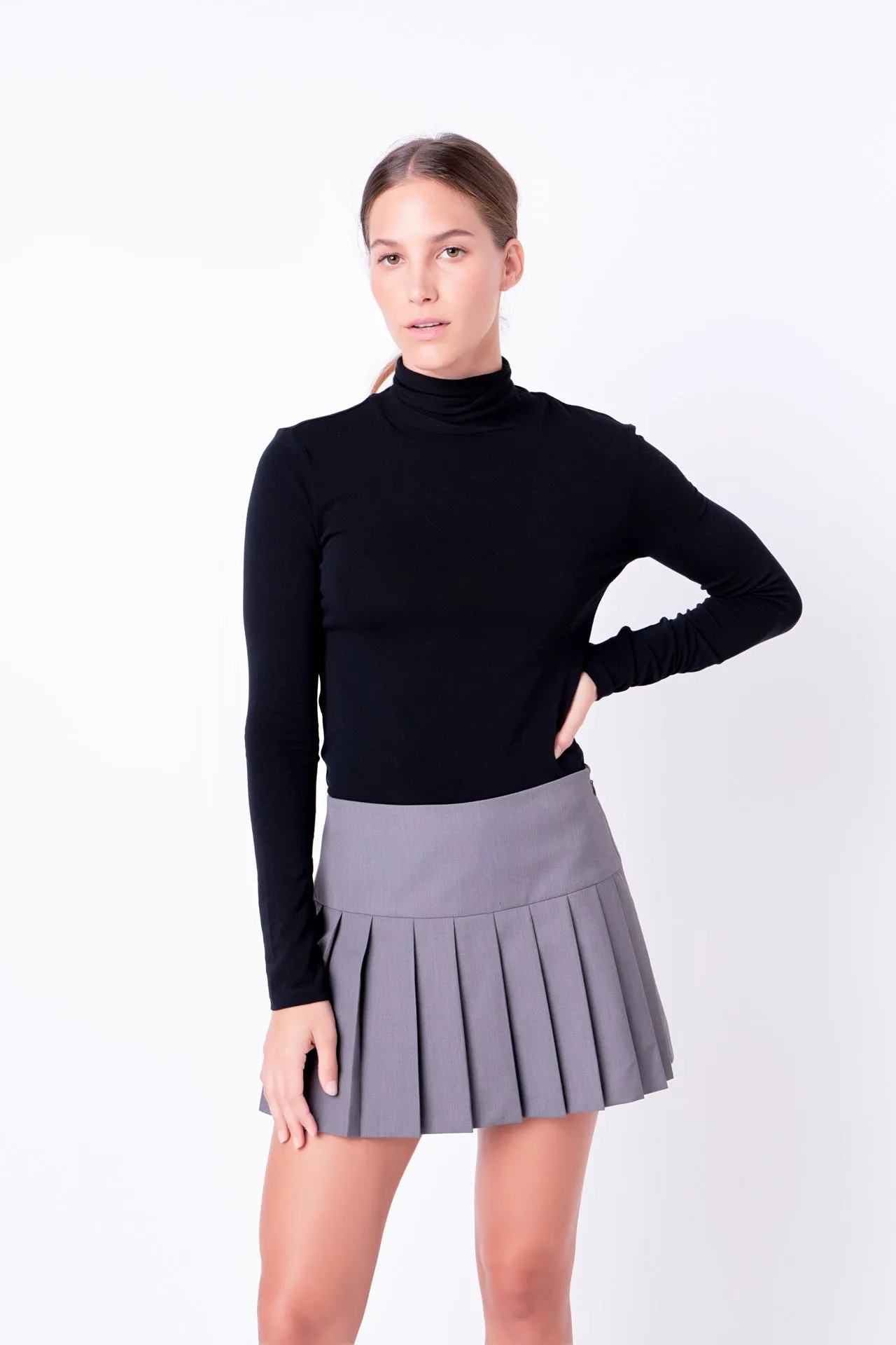 Pleats Detailed Mini Skort