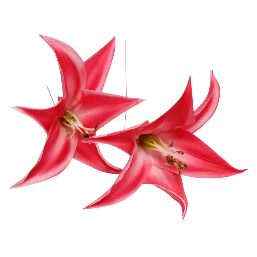 Real touch Tiger Lily flower for DIY bouquet corsage boutonniere cake toper