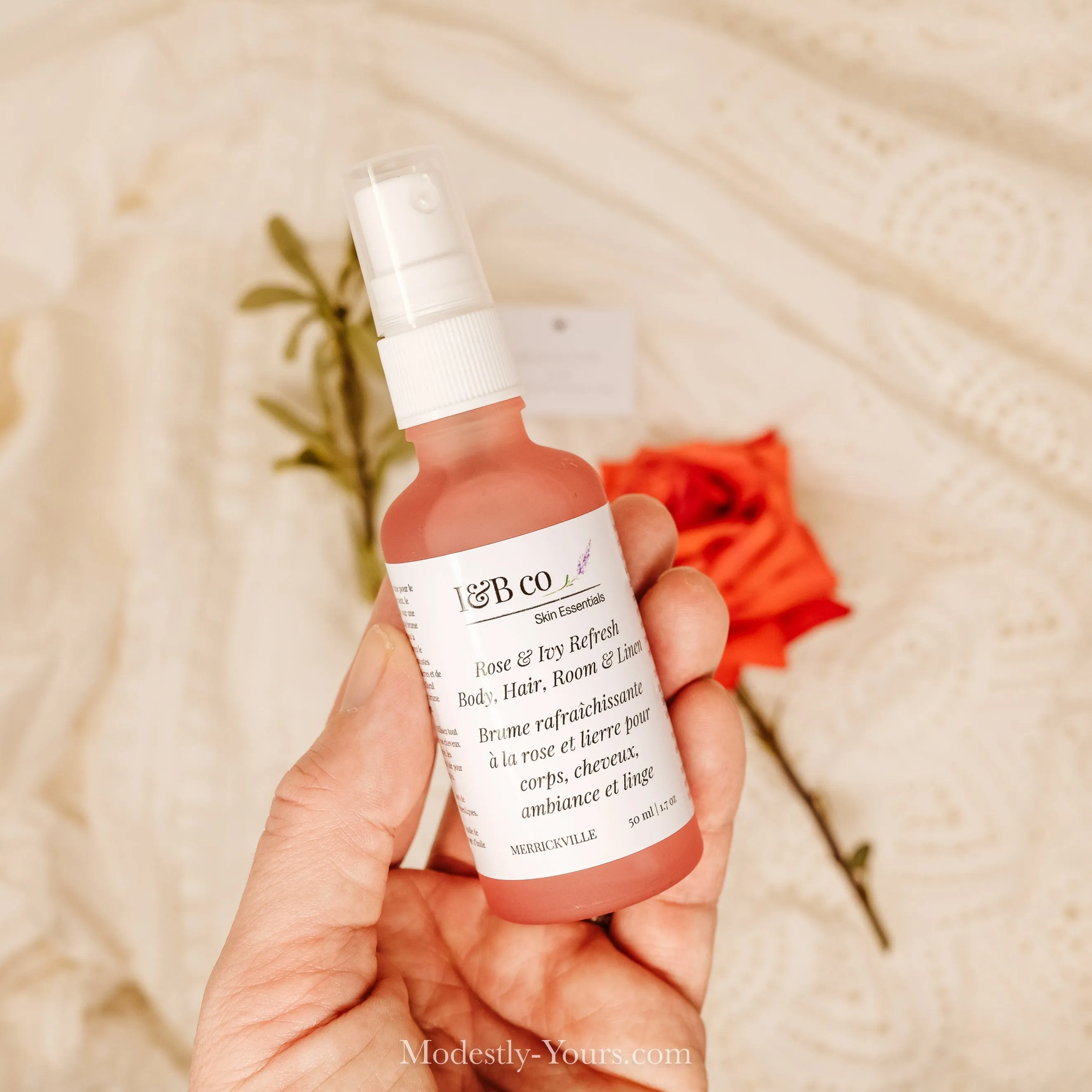 Rose Ivy Refresh Spray, Pure Skincare Spa Botanicals, Vegan