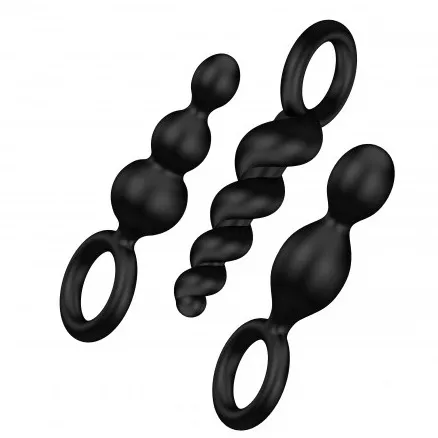 Satisfyer Anal Plug Kit Booty Call - 3 pack BLACK