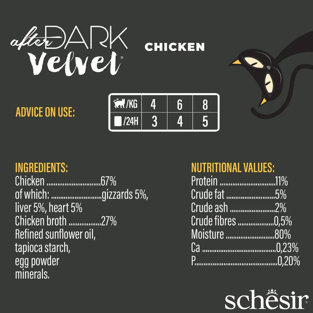 Schesir Cat Pouch After Dark Velvet Mousse Chicken 80g