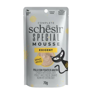 Schesir Cat Pouch Special Mousse Exigent Chicken With Duck Liver 70g