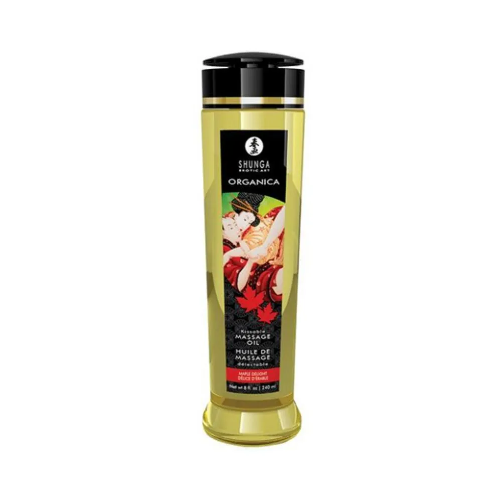 Shunga Organica Kissable Massage Oil - 8 Oz Maple Delight