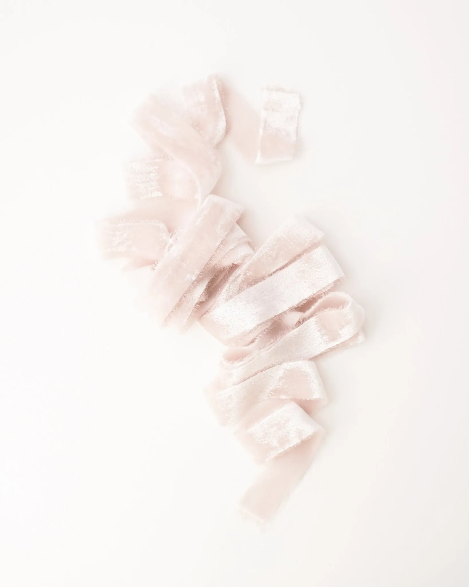 Silk Velvet Ribbon in Blush