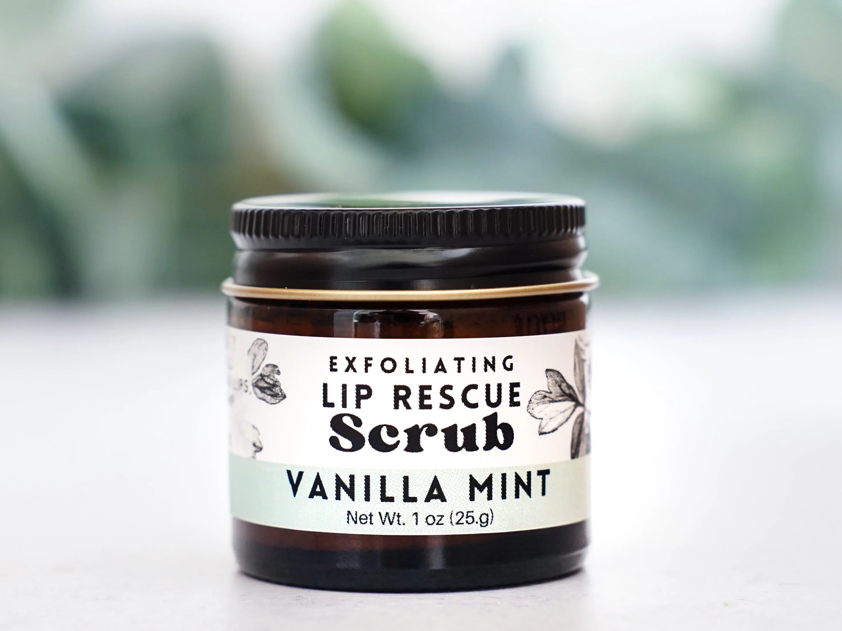 Vanilla Mint Lip Rescue Sugar Scrub - Exfoliating lip treatment