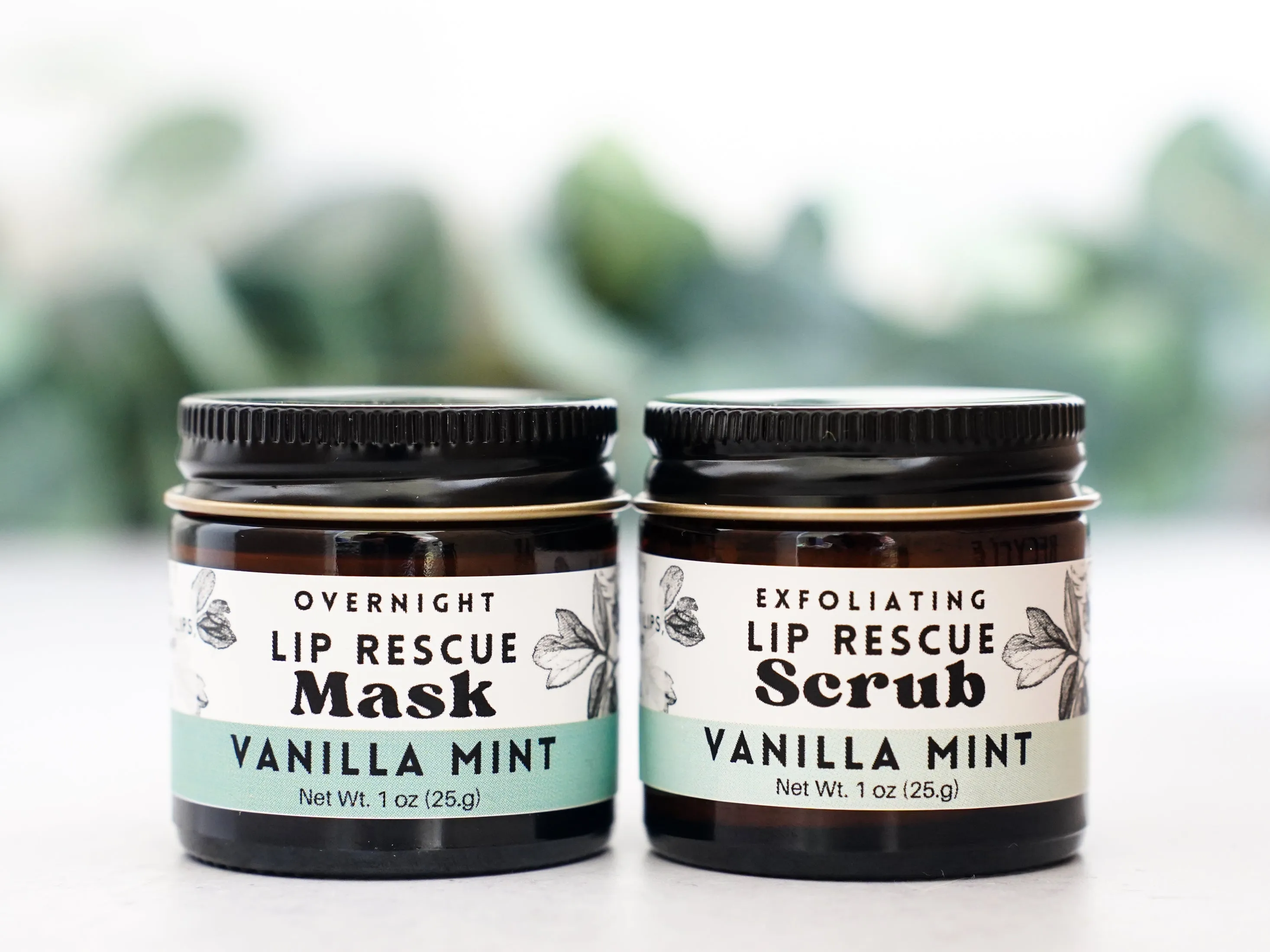 Vanilla Mint Lip Rescue Sugar Scrub - Exfoliating lip treatment