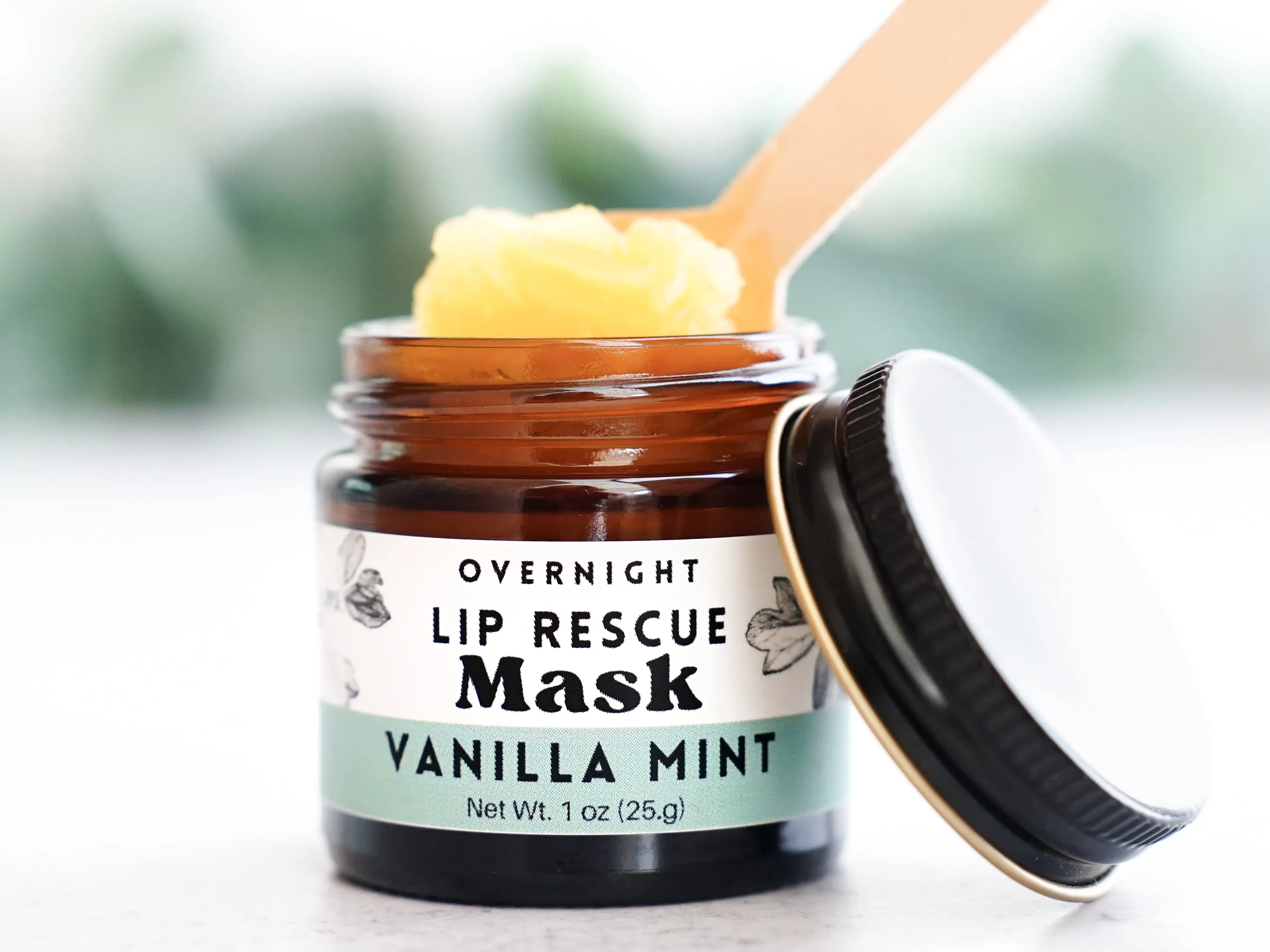 Vanilla Mint Lip Rescue Sugar Scrub - Exfoliating lip treatment