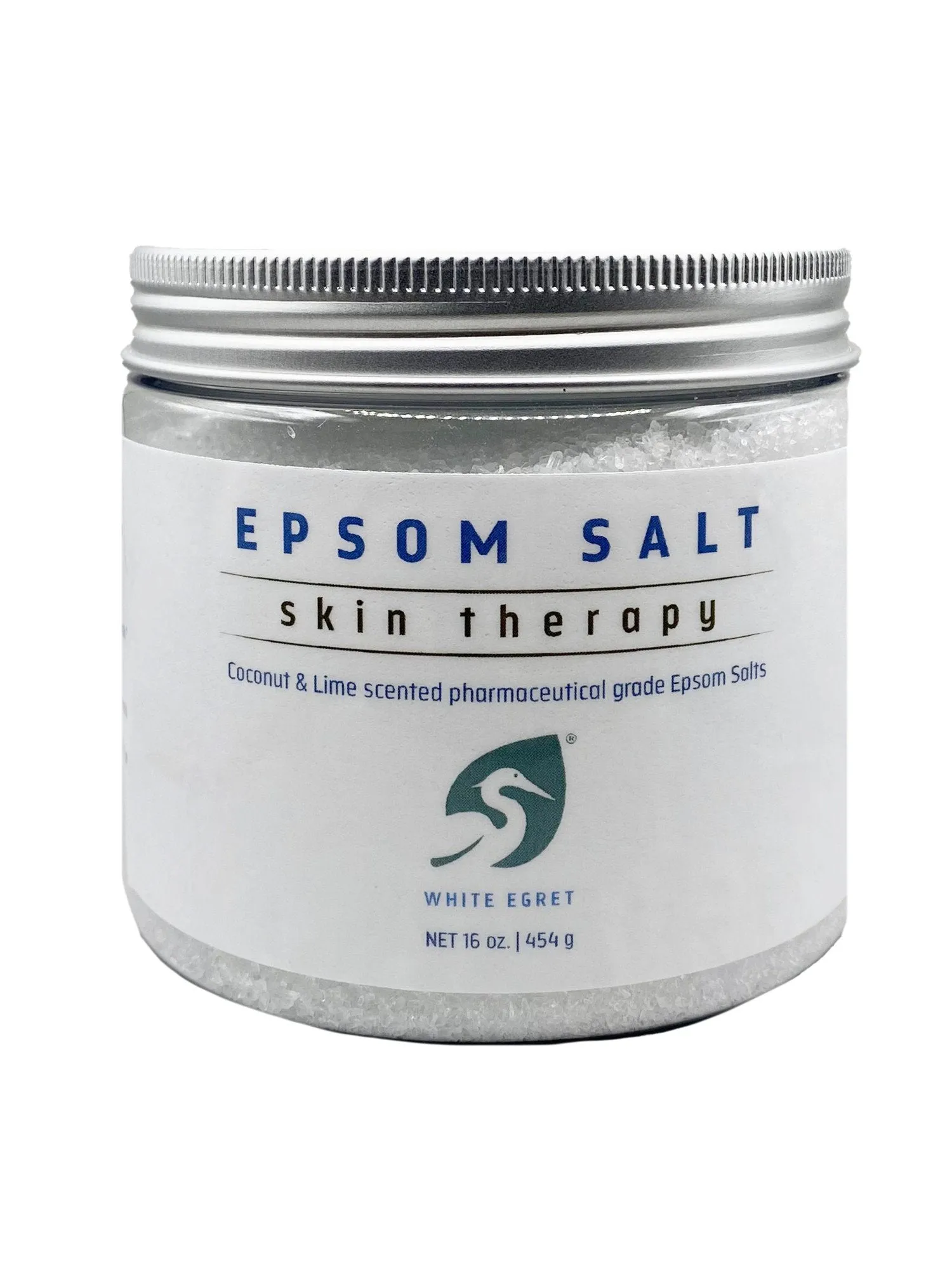 White Egret INC Skin Therapy Epsom Salt Lime Coconut 16 oz Salt