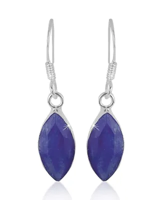 Yellow Chimes Gemstone Corrundum Sapphire 925 Sterling Silver Hallmark and Certified Purity Drop Earrings for Women and Girls